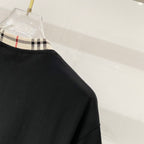 Burberry black short-sleeve T-shirt with side seam detail