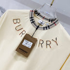 Burberry short-sleeve T-shirt with raised BURBERRY lettering and interior neck tag