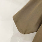 Burberry olive T-shirt sleeve hem with stitched cuff detail