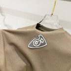 Burberry olive T-shirt shoulder and large back logo patch