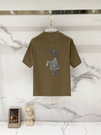 Burberry short-sleeve T-shirt in olive with large back horse logo graphic
