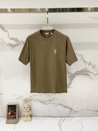 Burberry short-sleeve T-shirt in olive with small front logo graphic