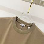 Burberry olive short-sleeve T-shirt neckline with inner neck label