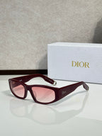 Dior sunglasses with burgundy frame and pink lenses