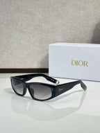 Dior sunglasses with black frame and dark gray gradient lenses