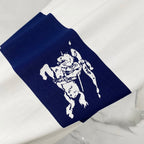 Navy and white horse graphic patch on Burberry T-shirt