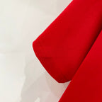 Red Burberry T-shirt short sleeve hem close-up
