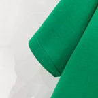 Green T-shirt short sleeve with stitched hem detail