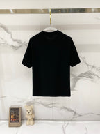 Black Burberry short-sleeve T-shirt, plain back