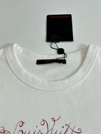 Louis Vuitton white crewneck T-shirt with branded neck label