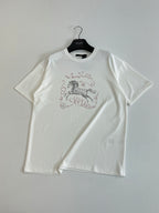 Louis Vuitton white short-sleeve T-shirt with large red-and-black graphic