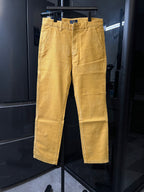 Ralph Lauren mustard-yellow pants with straight legs and belt loops