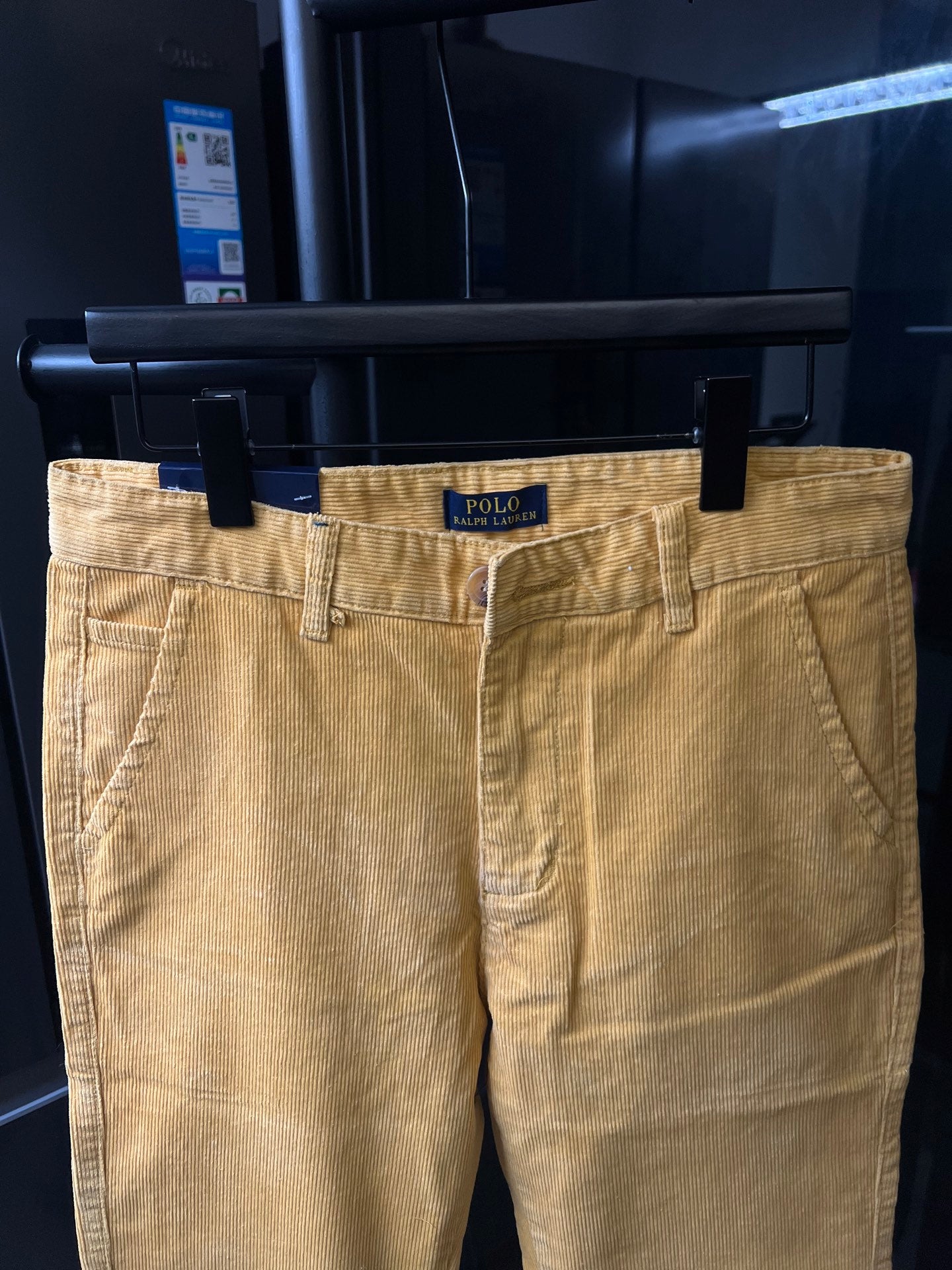 Ralph Lauren light mustard pants with belt loops and front pockets
