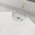 Burberry white crew-neck T-shirt neckline with stitched collar detail