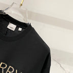 Black Burberry T-shirt shoulder and crew neck