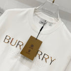 White T-shirt with 'BURBERRY LONDON ENGLAND' logo print and crew neck