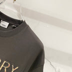 Men's T-shirt side panel with partial embroidered BURBERRY lettering