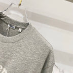 Grey short-sleeve T-shirt with crew neckline and Burberry label