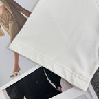 White Fendi short-sleeve T-shirt with straight hem and visible stitching.