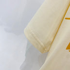 Burberry short-sleeve T-shirt sleeve and hem in cream knit fabric