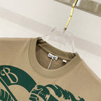 Burberry beige crewneck T-shirt with ribbed collar and inner label