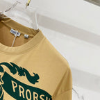 Burberry yellow short-sleeve T-shirt with green PRORSUM print detail