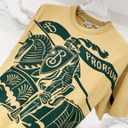 Burberry yellow short-sleeve T-shirt with large green PRORSUM graphic