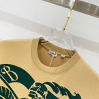 Burberry yellow crew-neck T-shirt neckline with interior size tags