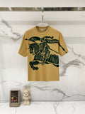 Burberry yellow crew-neck T-shirt with green animal graphic on front