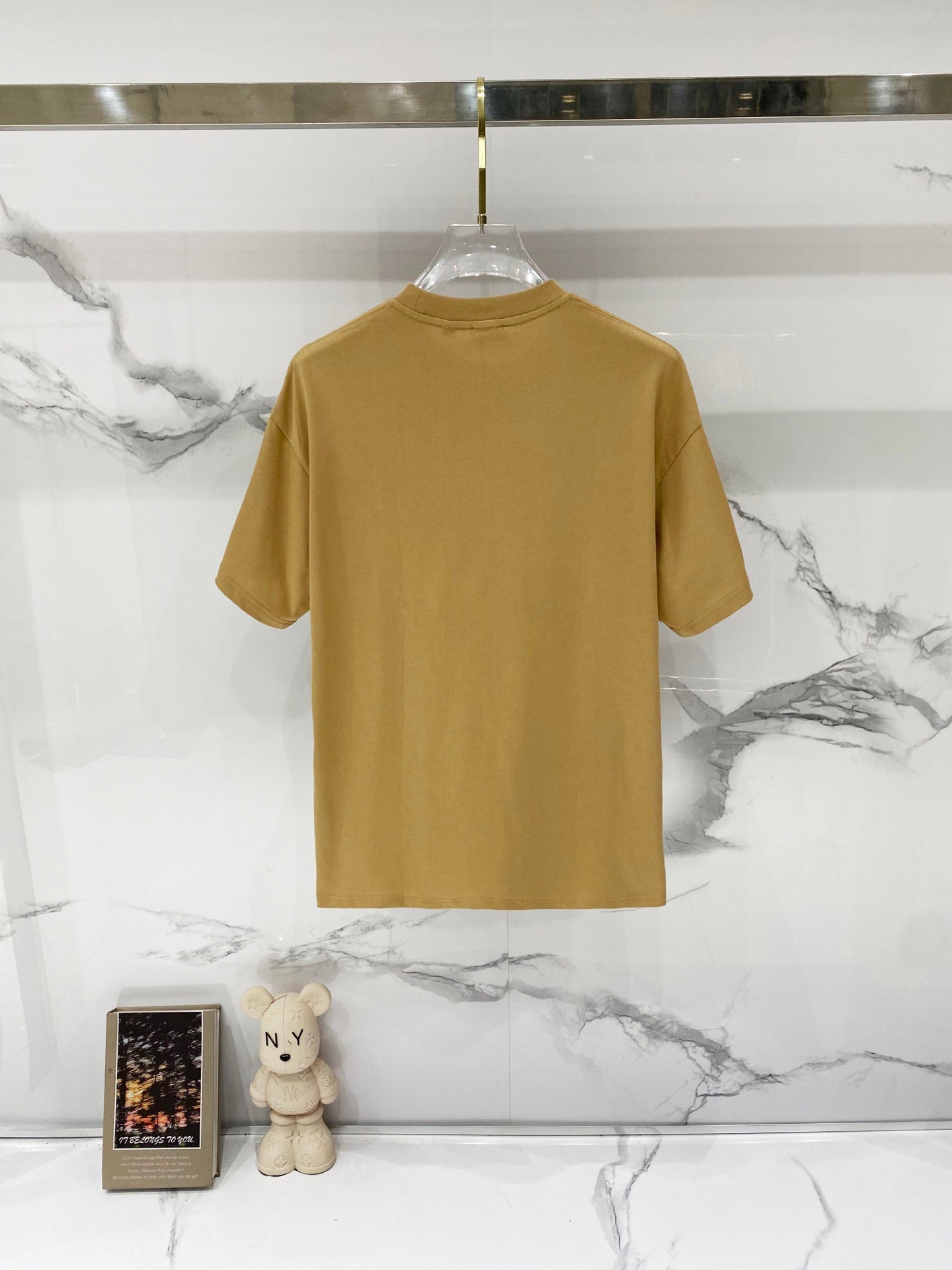 Burberry yellow crew-neck T-shirt, plain back
