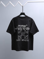 Off-White black T-shirt with large back graphic and Off-White logo text
