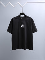 Off-White black T-shirt with small chest logo graphic