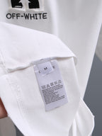 Off-White off-white shirt with size and care label at collar