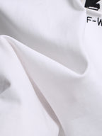 Off-White™ off white T-shirt fabric with smooth drape and seam detail.