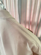 Prada short-sleeve T-shirt sleeve seam detail in light gray