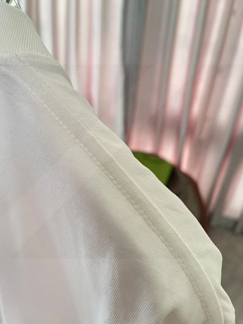Prada white T-shirt sleeve with stitched seam detail