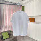 Prada white short-sleeve T-shirt back view with plain design