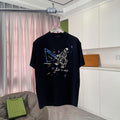 Black Prada short-sleeve T-shirt with colorful chest graphic