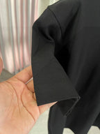 Black Prada short-sleeve T-shirt sleeve hem detail