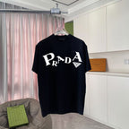 Prada black T-shirt with large front logo print