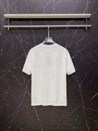 White crew-neck T-shirt on hanger, short sleeves, no visible print