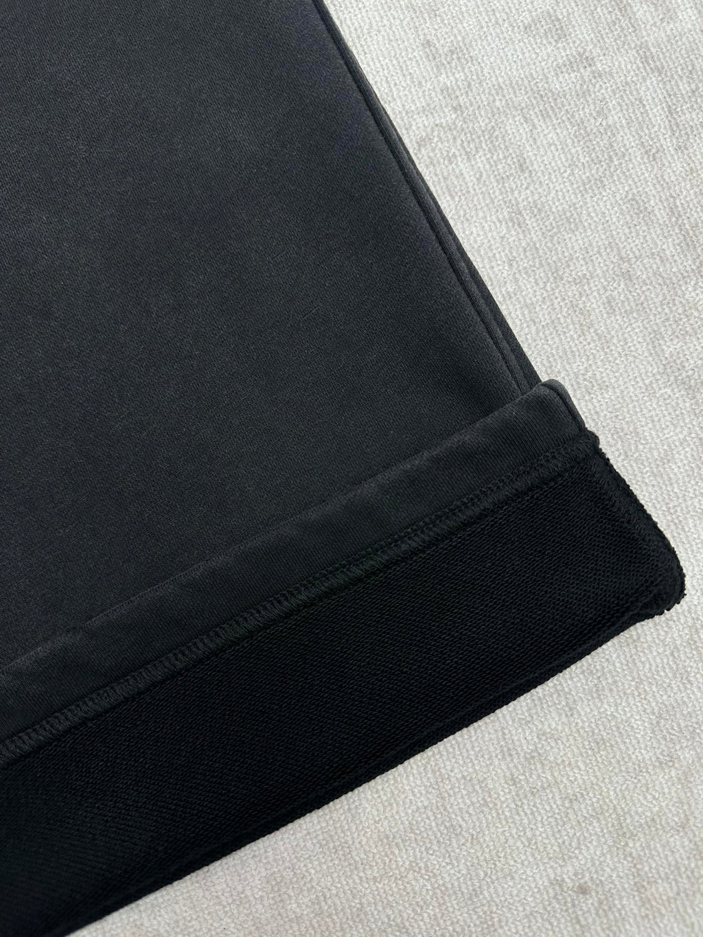 Balenciaga dark pants with ribbed inner hem detail