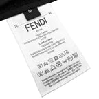 Fendi shirt care label tag with size and material information