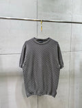 Amiri knit sweater in dark gray, crew neck and short sleeves.