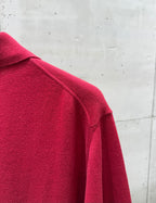 Prada red polo shirt shoulder and sleeve seam detail