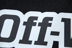 Off-White logo graphic on black crewneck T-shirt