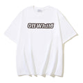 Off-White logo T-shirt, off-white short sleeve crew neck, front view