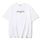Off-White off-white crew-neck T-shirt with front graphic text, short sleeves