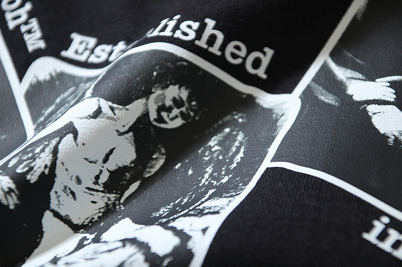 Off White black graphic T-shirt with photo-style print
