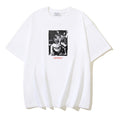 Off-white T-shirt with square front graphic print and crew neck